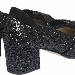 ANGULUS Pump Med Sl&oslash;jfe. 2486/1163 Sort Glitter/Sort -Billi Bi Shop unnamed file 1046