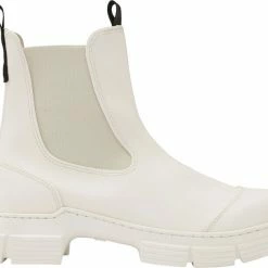 Ganni S1912 Recycled City Rubber Boots Egret