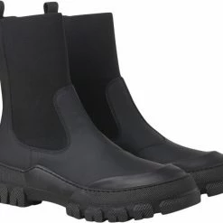 Garment Project Twig Chelsea - Black Rubberised Leather Black