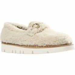 Apair Fur Loafer With Belt Anbd Buckle Naturale