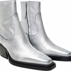 Mango ANKLE BOOTS .-- ANDE Silver