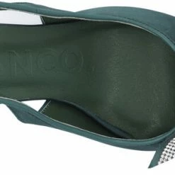 Bianco BIAPRETTY Glitter Bow Sling Back Satin Dark Green -Billi Bi Shop unnamed file 658