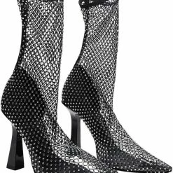 Mango ANKLE BOOTS .-- MESHY Silver