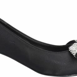 Bianco BIAKIT Glitter Bow Pump Satin Black