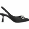 Bianco BIAPRETTY Crystal Bow Sling Back Satin Black