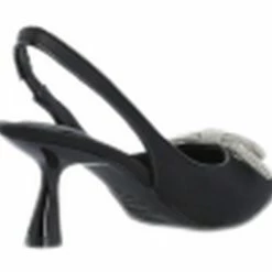 Bianco BIAPRETTY Crystal Bow Sling Back Satin Black -Billi Bi Shop unnamed file 903