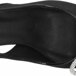 Bianco BIAPRETTY Crystal Bow Sling Back Satin Black -Billi Bi Shop unnamed file 907