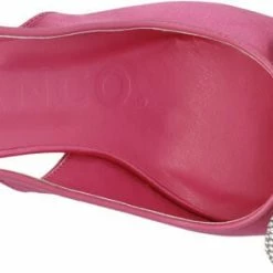 Bianco BIAPRETTY Crystal Bow Sling Back Satin Hot Pink -Billi Bi Shop unnamed file 938