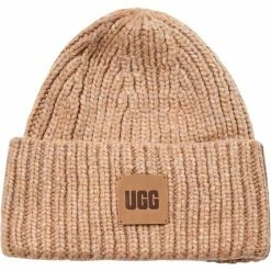 UGG W CHUNKY RIB BEANIE CAMEL